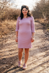 vel. 40, punto royal , 340 g/m2 / 60 % viskóza, 35 % polyamid, 5 % elastan, <a href='https://www.funny-bunny.cz/uplet-dusty-pink-punto-royal/'>Funny-bunny</a>
